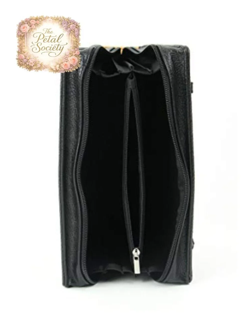 Book Crossbody Bag Faux Leather Look Vinyl 9.25 Inch 52 Inch Strap Wrist Strap
